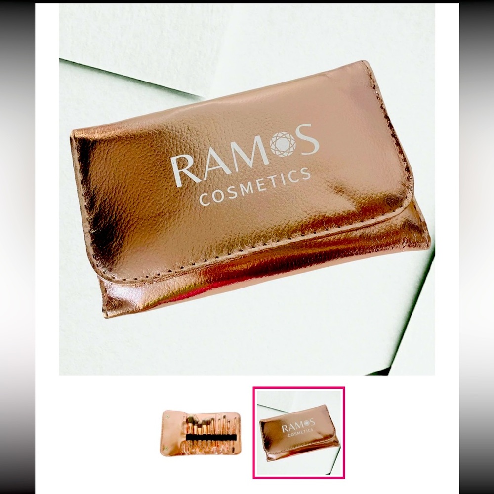 Gold Rose Makeup Brushes